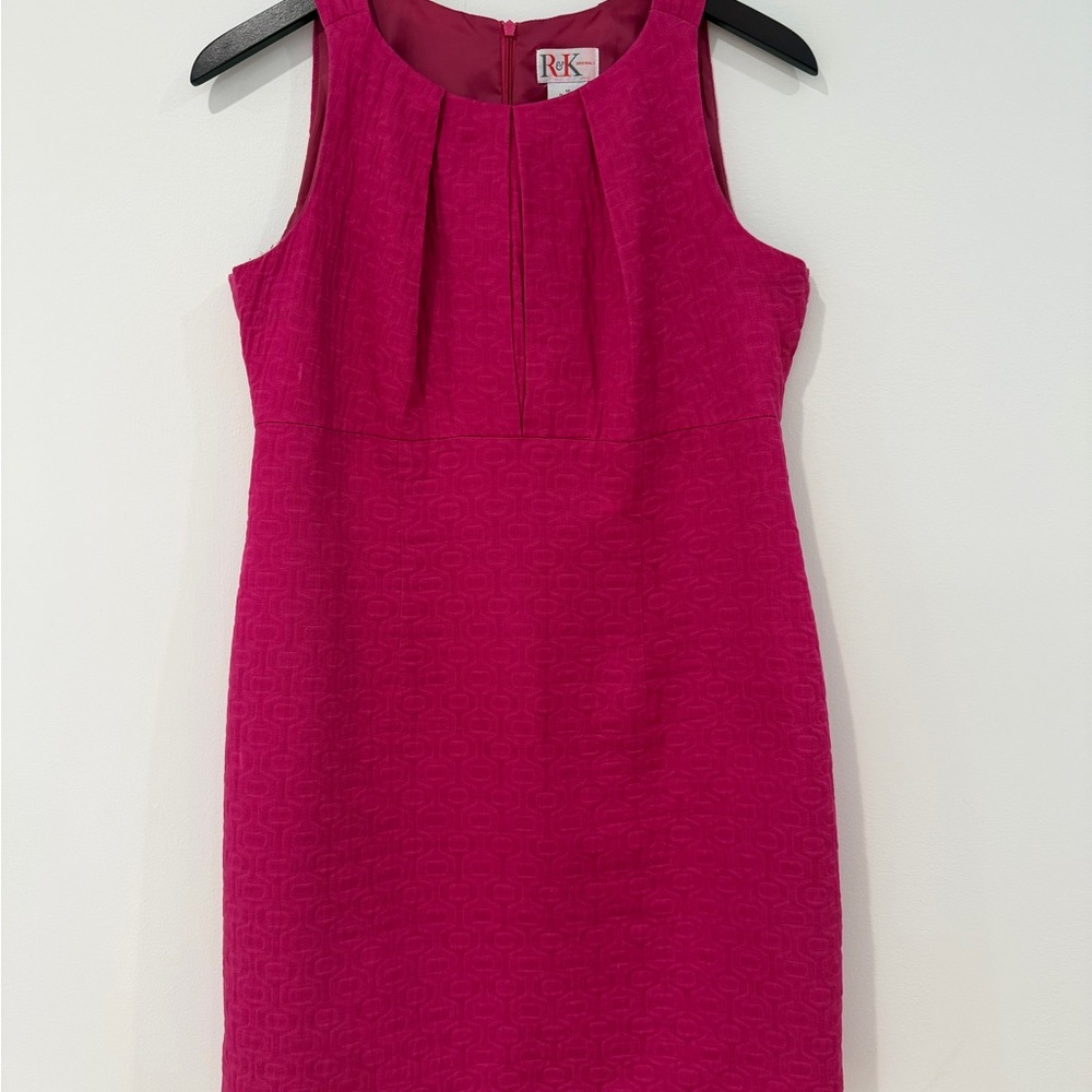 Sleeveless Fuchsia Pink Cocktail/Work Dress Size 16 Lined